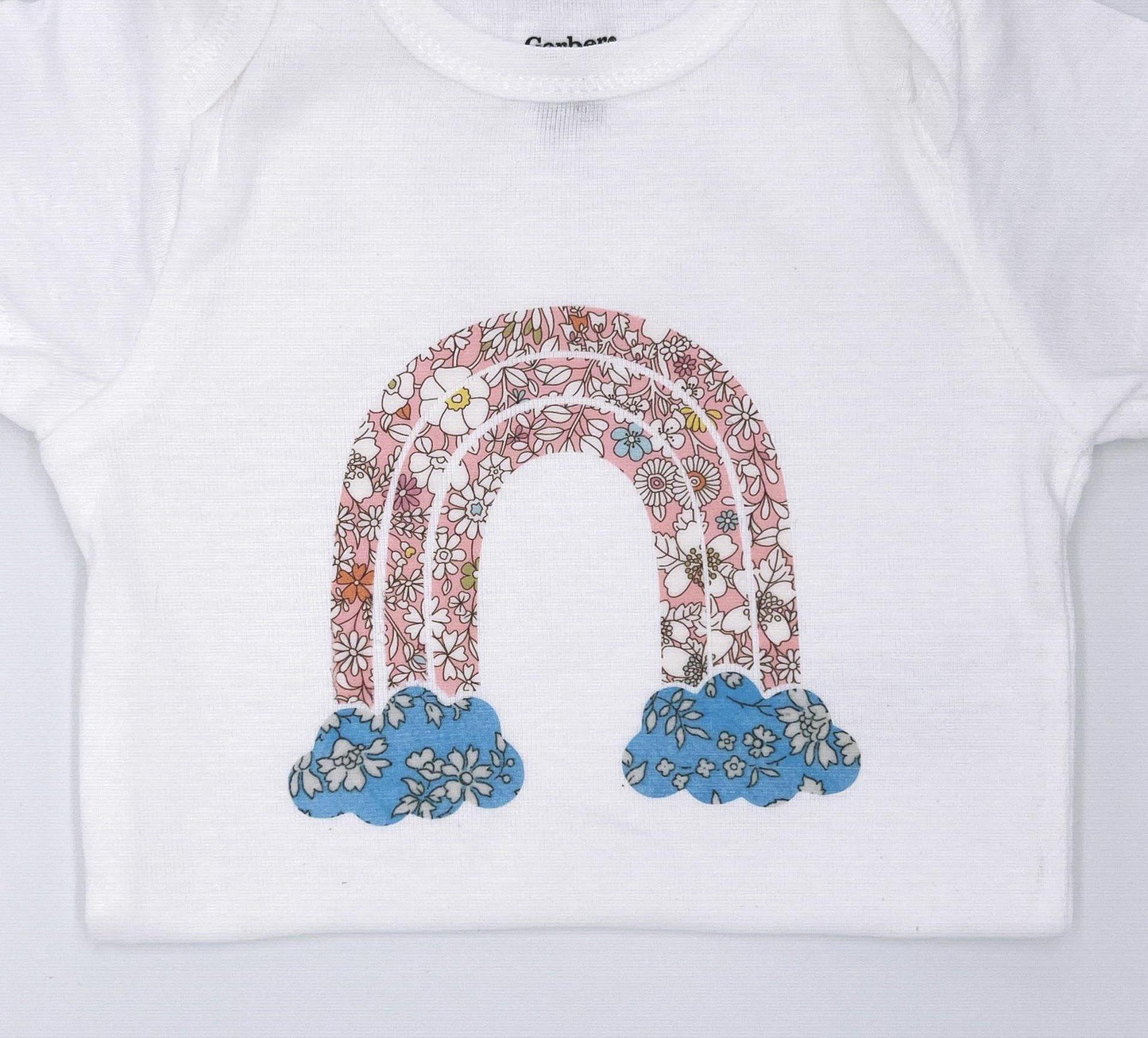 Girls Onesie and Bib Decorating Kit: Easy No Sew Iron Ons, Each in a different colorful Liberty of London Fabrics, Girls Baby Shower Games