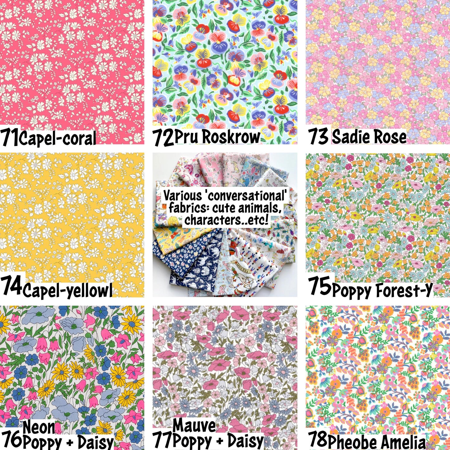 Iron on Names in a variety of Liberty of London fabrics, Customize clothes, quilts + more! Easy No Sew and Stitchable iron on backing!