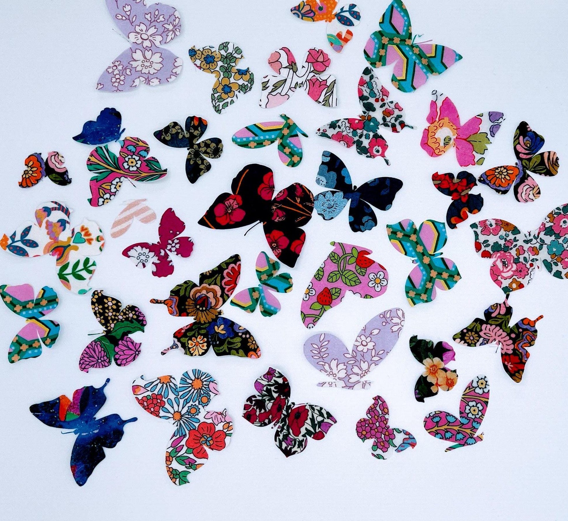 Butterfly Iron-Ons: Vintage Fabric Appliques in Liberty of London fabric