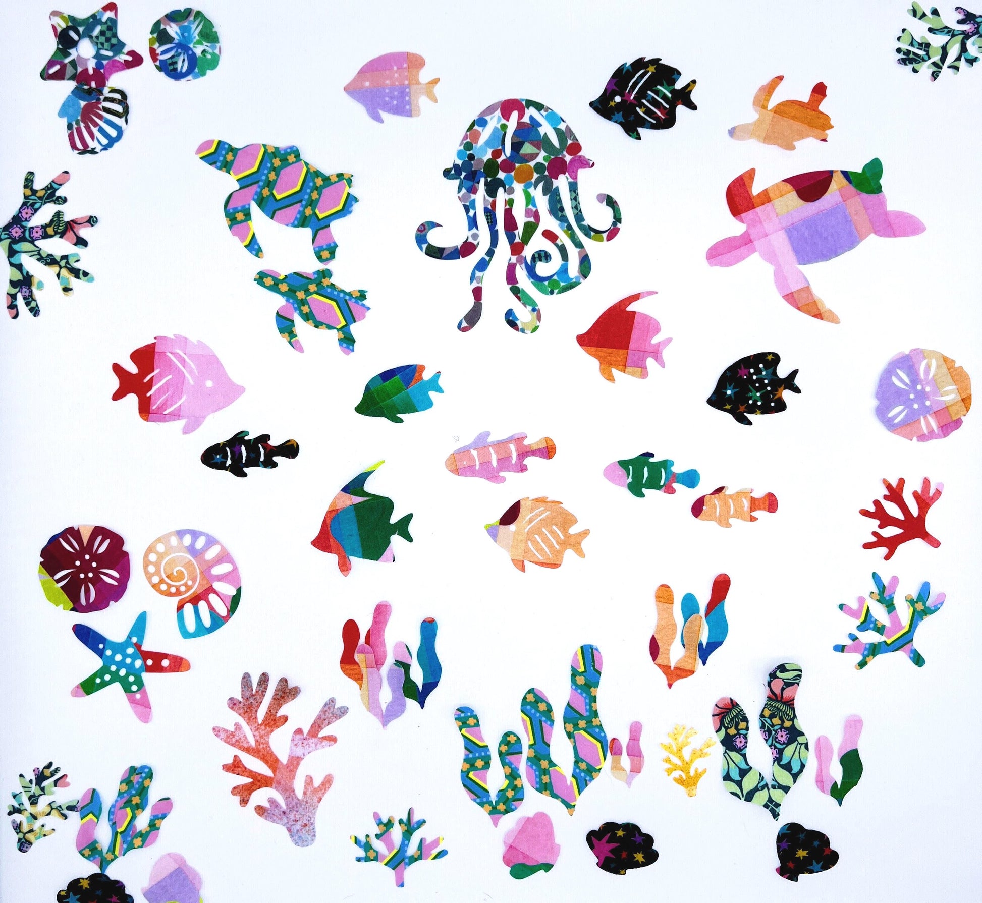Liberty of London Fabric Onesie Decorating Kit: Seaside Iron-On Patches