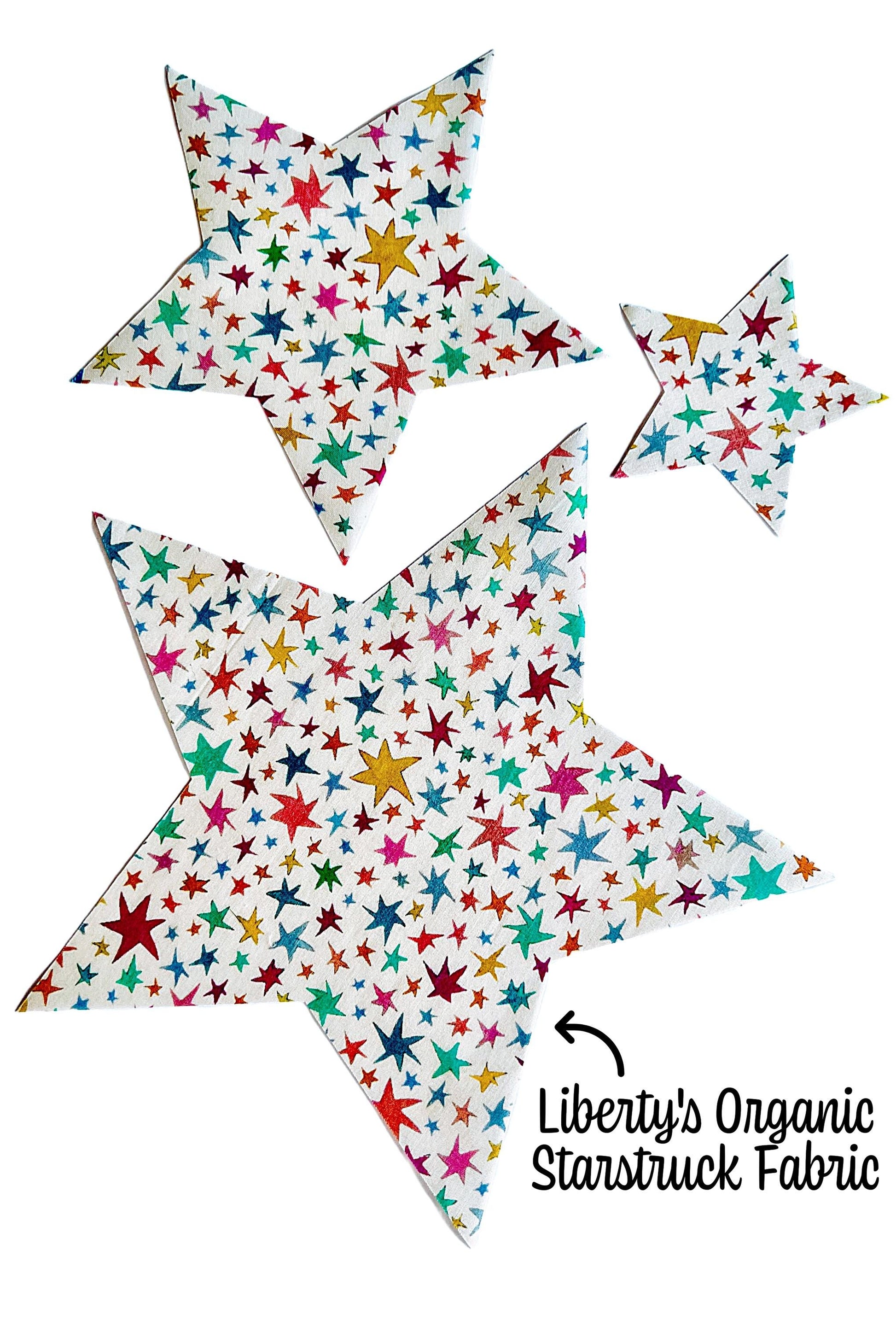 Liberty of London Fabric Star Appliques: Iron-On Quilt Patches
