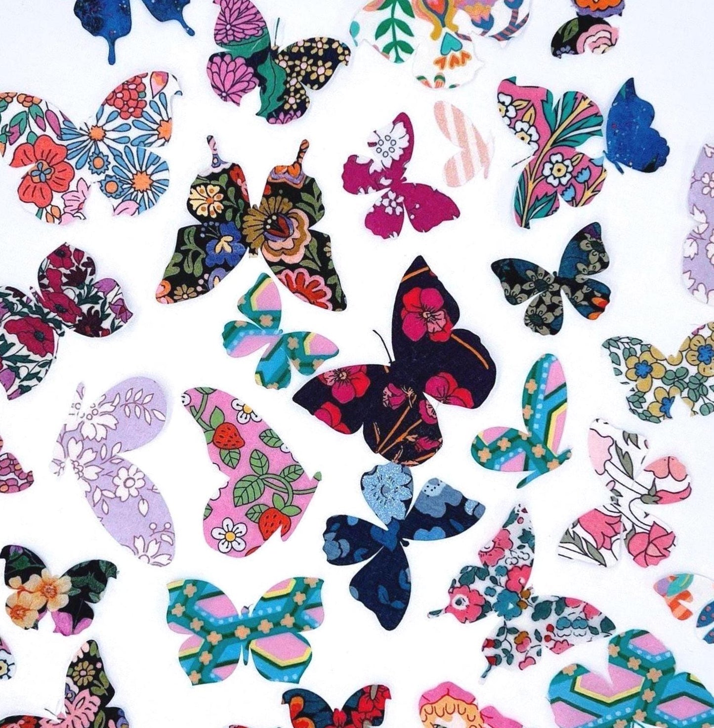 Butterfly Iron-Ons: Vintage Fabric Appliques in Liberty of London fabric