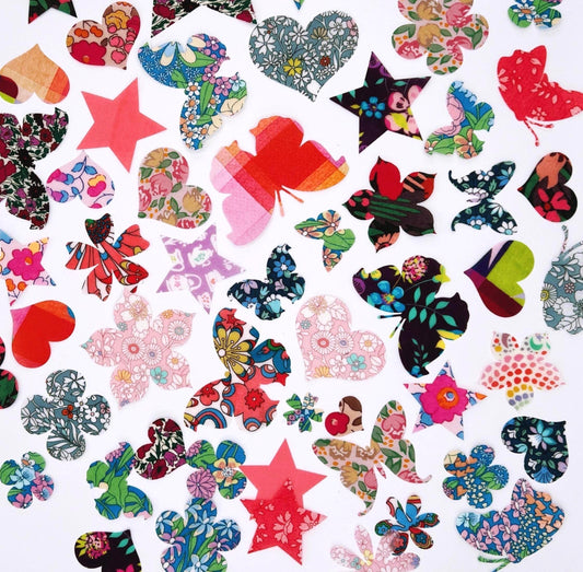 Liberty Fabric Iron-On Flowers: Vintage-Inspired Appliqués for Crafts