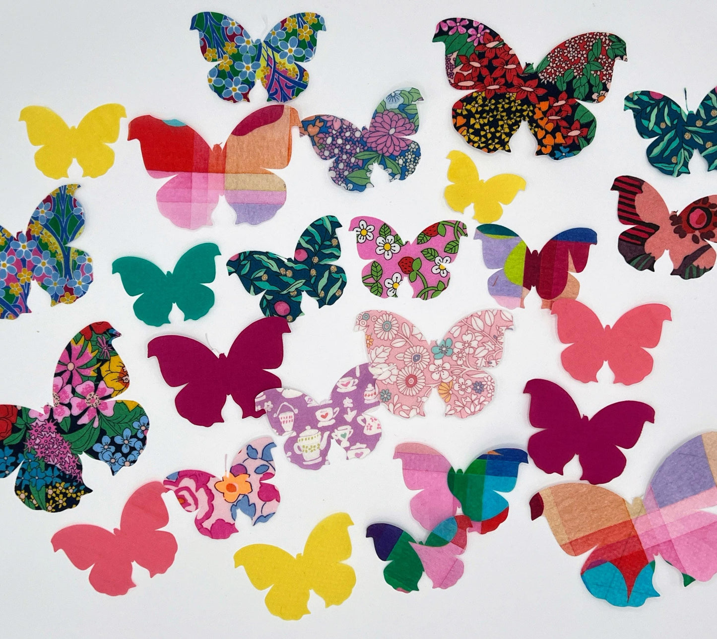 Butterfly Iron-Ons: Vintage Fabric Appliques in Liberty of London fabric