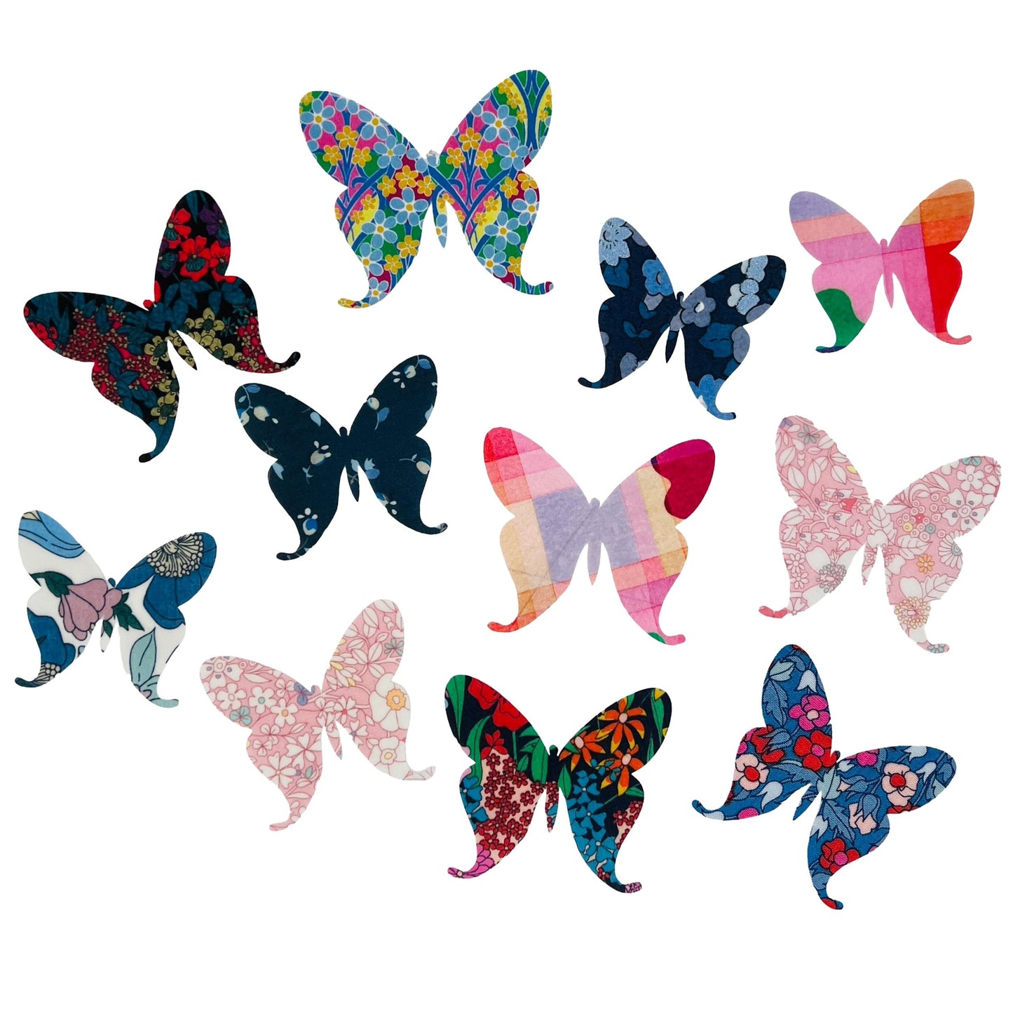 Butterfly Iron-Ons: Vintage Fabric Appliques in Liberty of London fabric