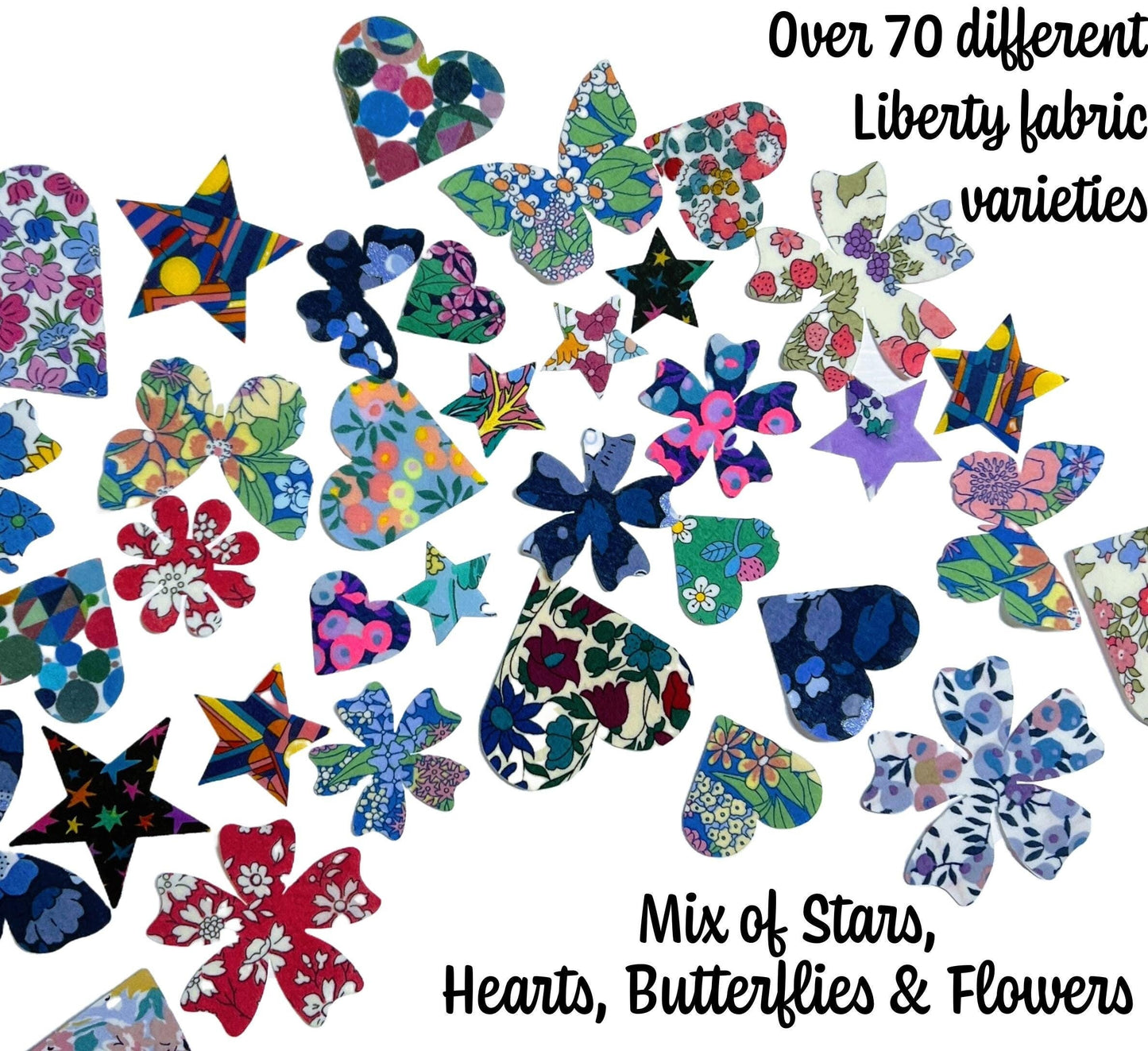 Liberty Fabric Visible Mending Patches – Iron-On Appliques for Jeans & Clothing Repair