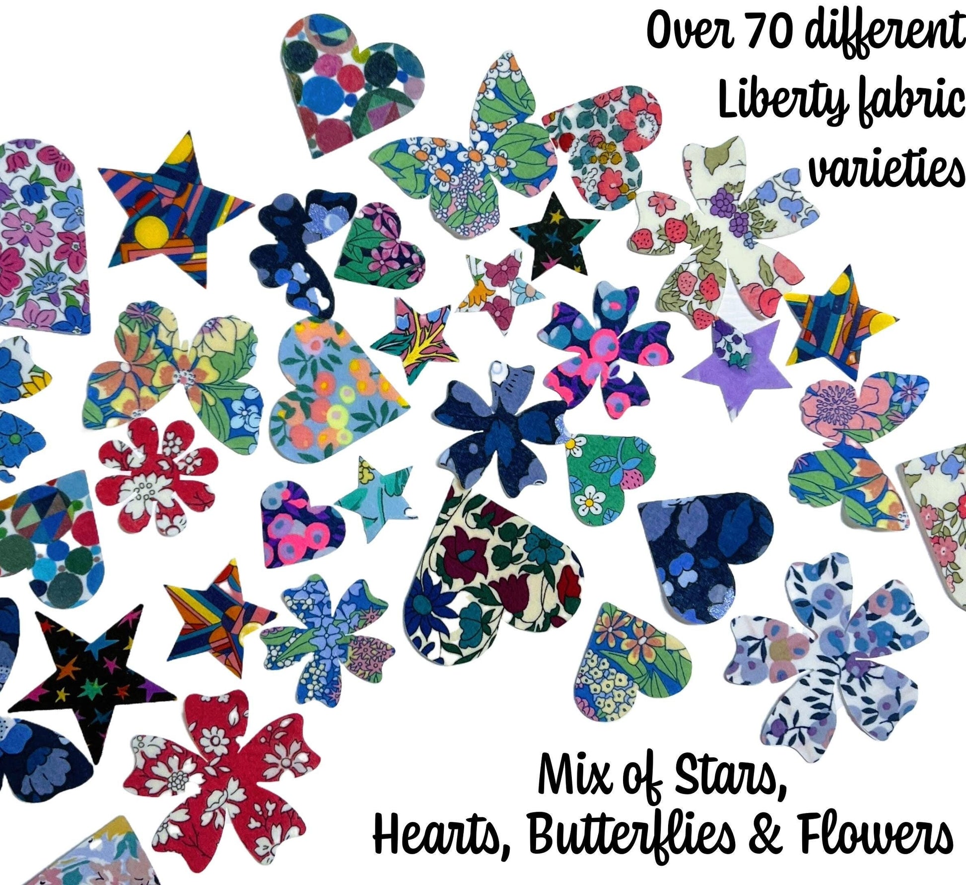 Liberty Fabric Visible Mending Patches – Iron-On Appliques for Jeans & Clothing Repair
