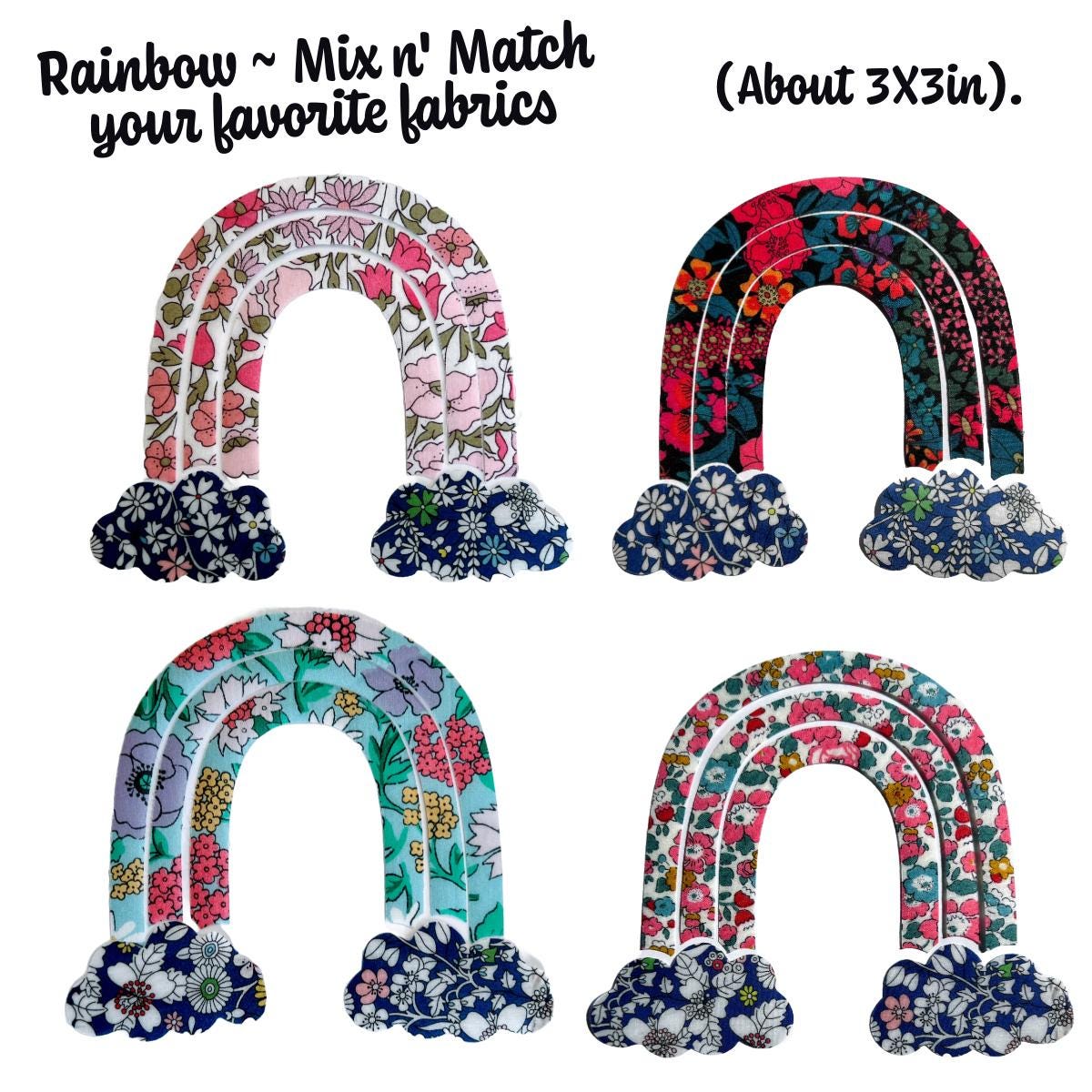 Liberty of London Rainbow Appliques: Iron On DIY Fabric Embellishments