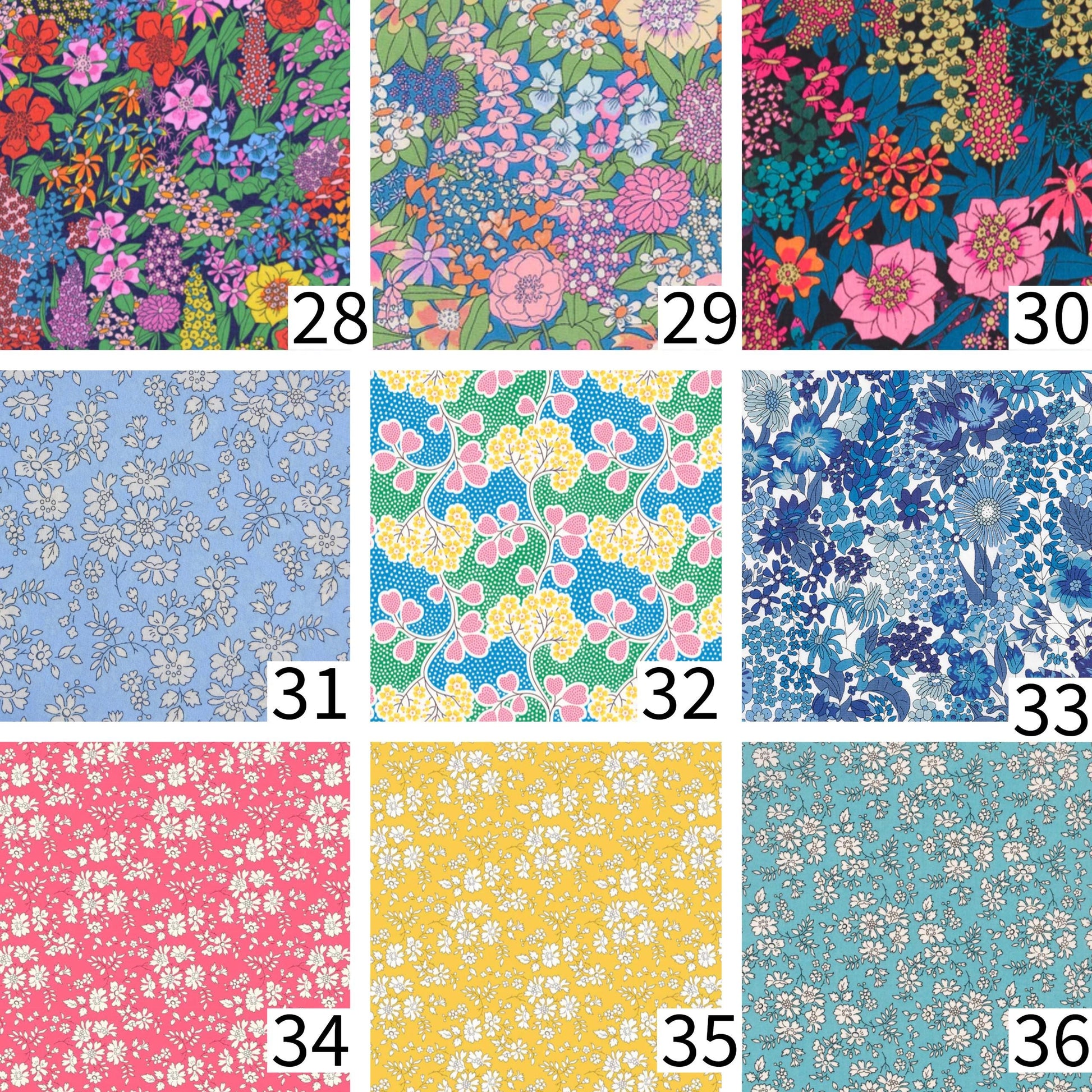 Iron on Letters, Number in Liberty of London fabric options great for DIY decor, patchwork quilts, upcycling clothes, gifts nursery decor!