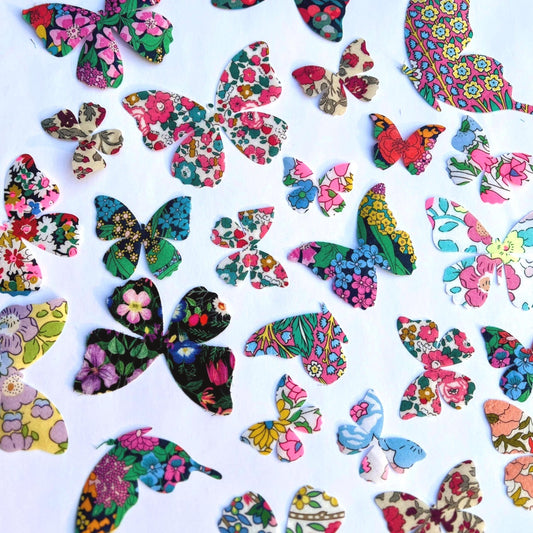 10-50 Vintage-Inspired Butterfly Iron-Ons for arts and crafts, patchwork quilting, upcycling clothes, baby shower crafts and more!