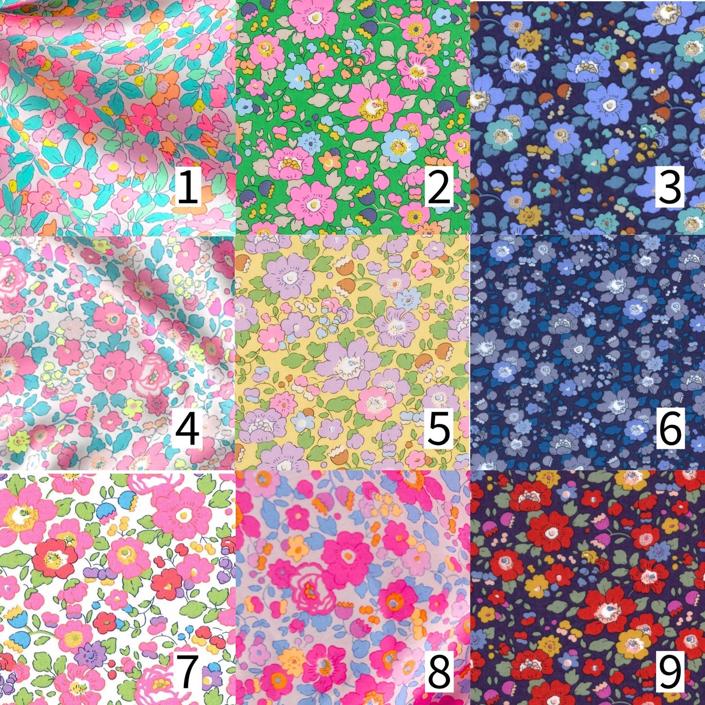 Iron on Letters, Number in Liberty of London fabric options great for DIY decor, patchwork quilts, upcycling clothes, gifts nursery decor!