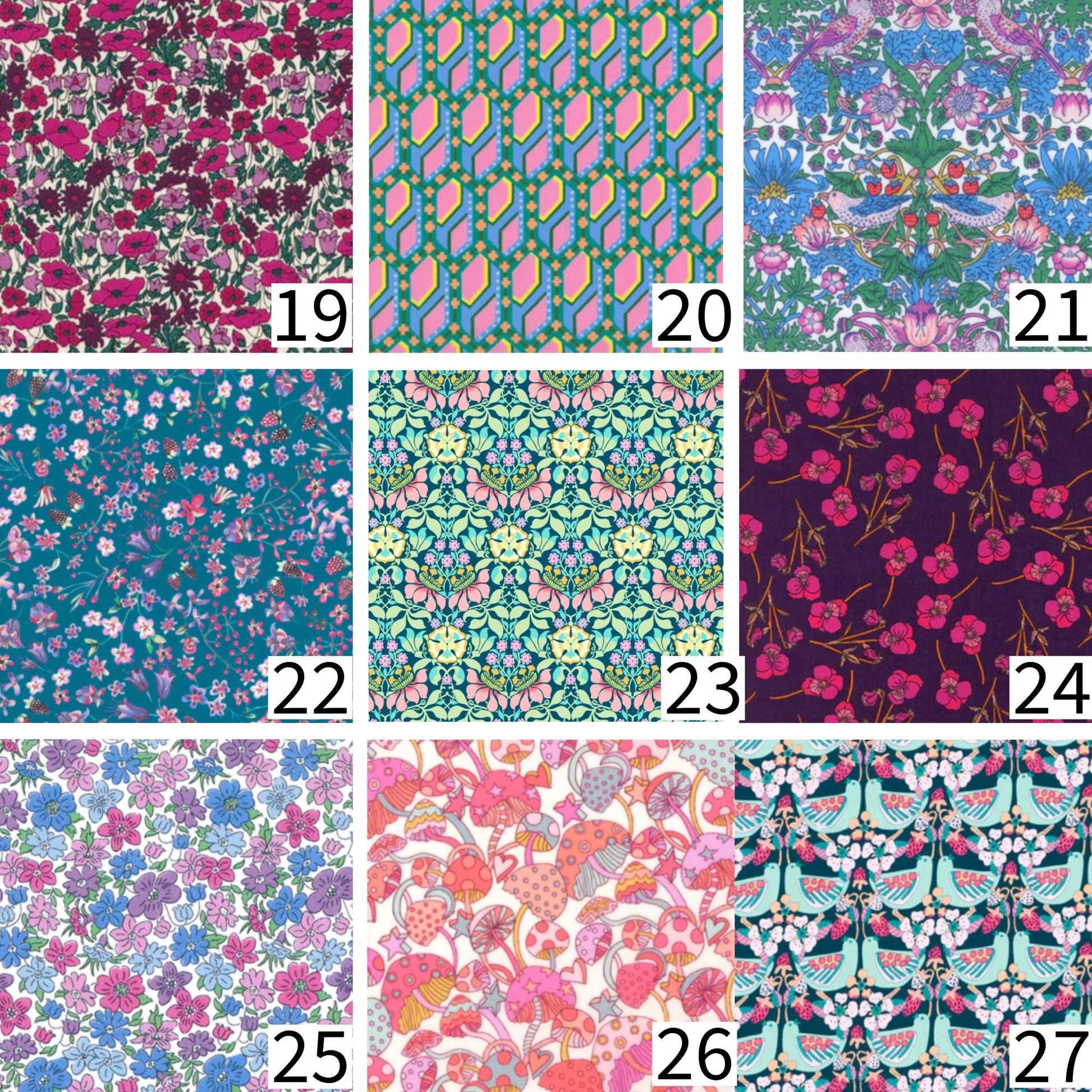 Iron on Letters, Number in Liberty of London fabric options great for DIY decor, patchwork quilts, upcycling clothes, gifts nursery decor!