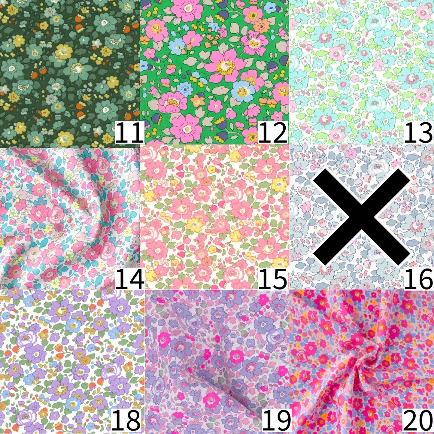 Iron on Script Names in colorful Liberty fabric, Coniferous Font, Personalize quilts + more! Easy No Sew or Stitchable Iron on backing!