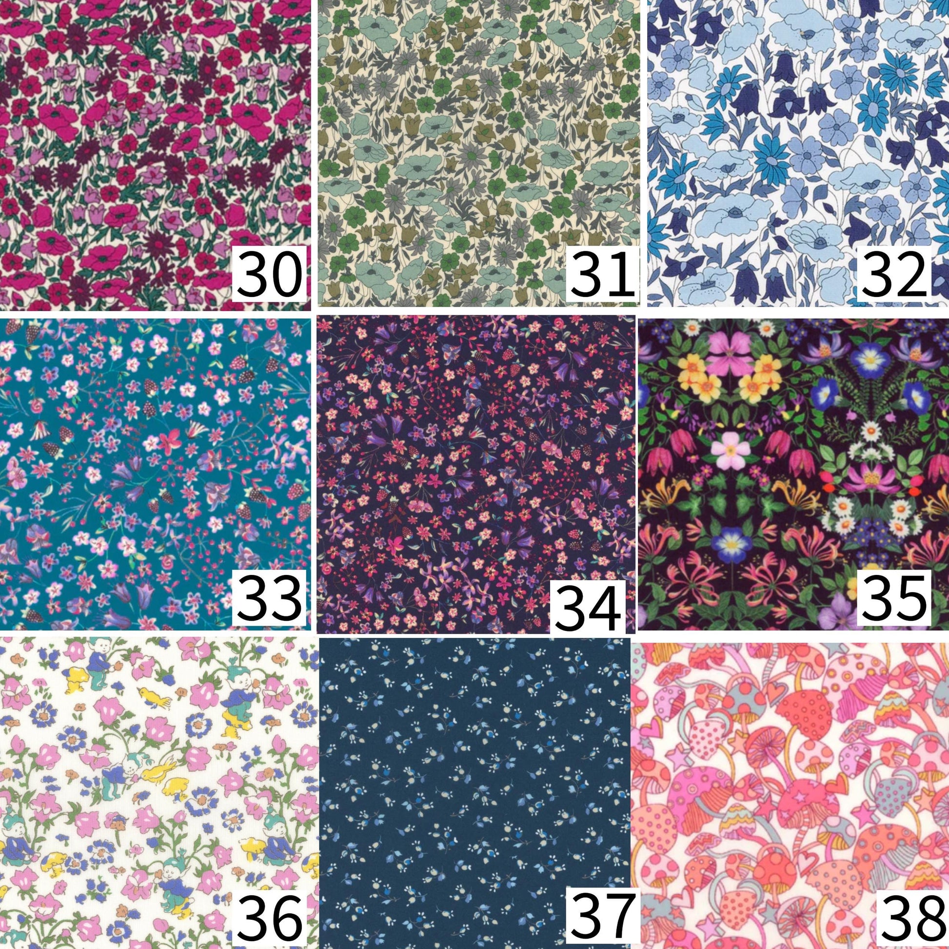 Liberty of London Fabric Cake Topper Bunting: Glitter Letter Banner