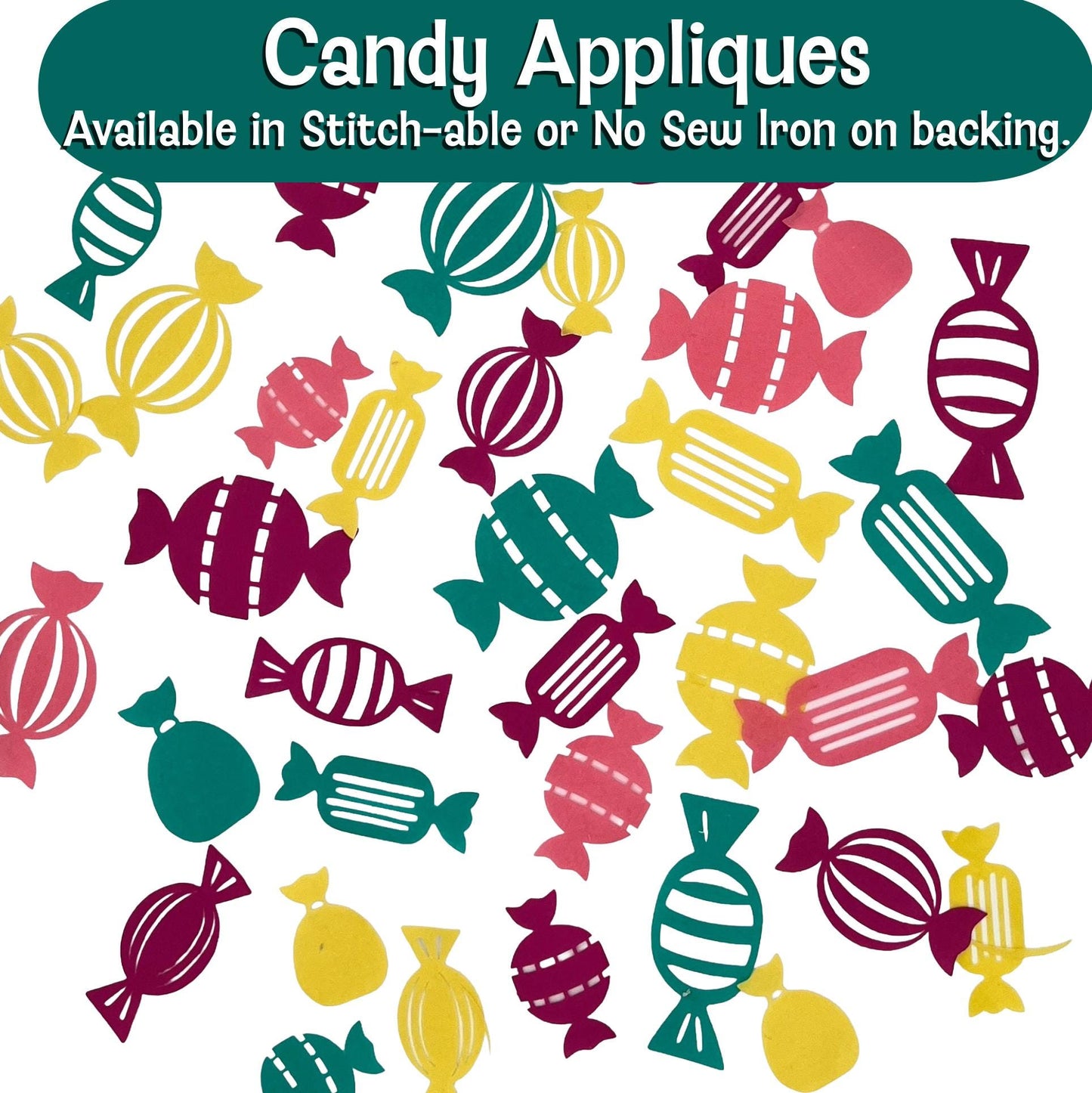 Liberty Fabric Candy Appliqués: Iron-On for Crafts, Quilting