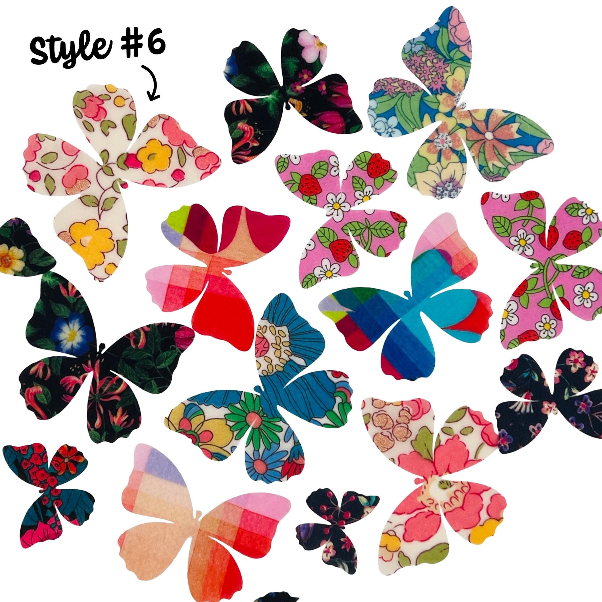 Vintage-Inspired Butterfly Appliqués for Crafts, Upcycling, Quilting, Patchwork and more! In over 70 Liberty of London fabrics