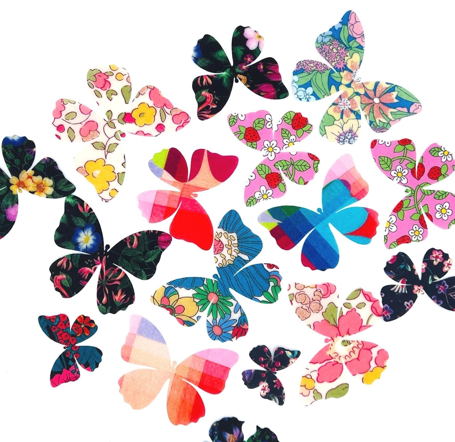 Liberty Fabric Butterfly Appliques: Iron On, 6 Styles in over 70 Liberty of London fabric options