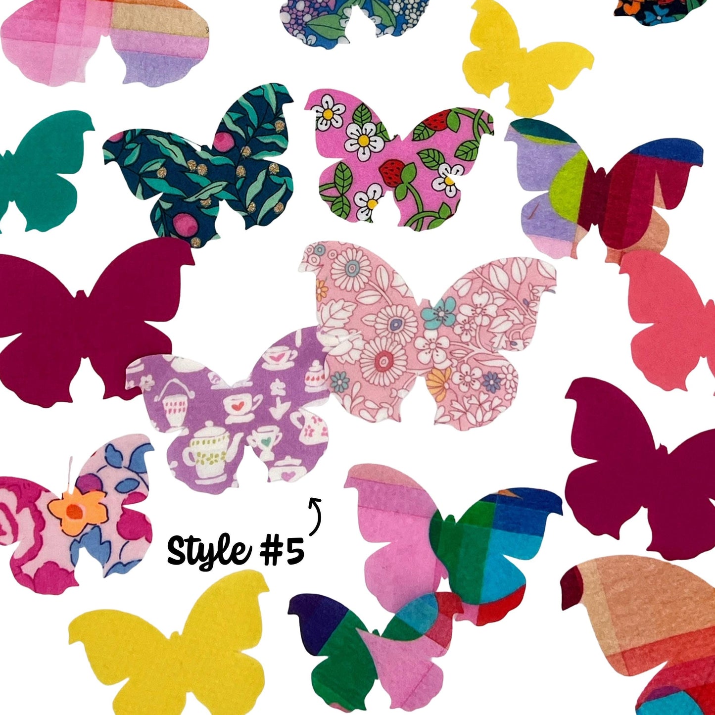 Vintage-Inspired Butterfly Appliqués for Crafts, Upcycling, Quilting, Patchwork and more! In over 70 Liberty of London fabrics
