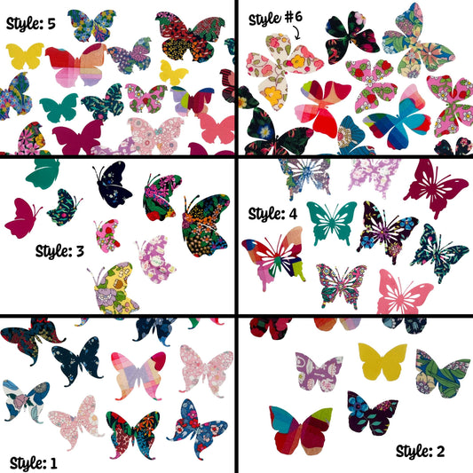 Liberty Fabric Butterfly Appliques: In 6 styles and over 70 Liberty of London fabric options