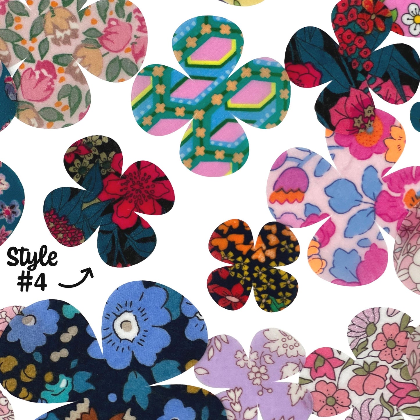 Liberty Fabric Flower Appliqués: Vintage Style Iron-On Crafts