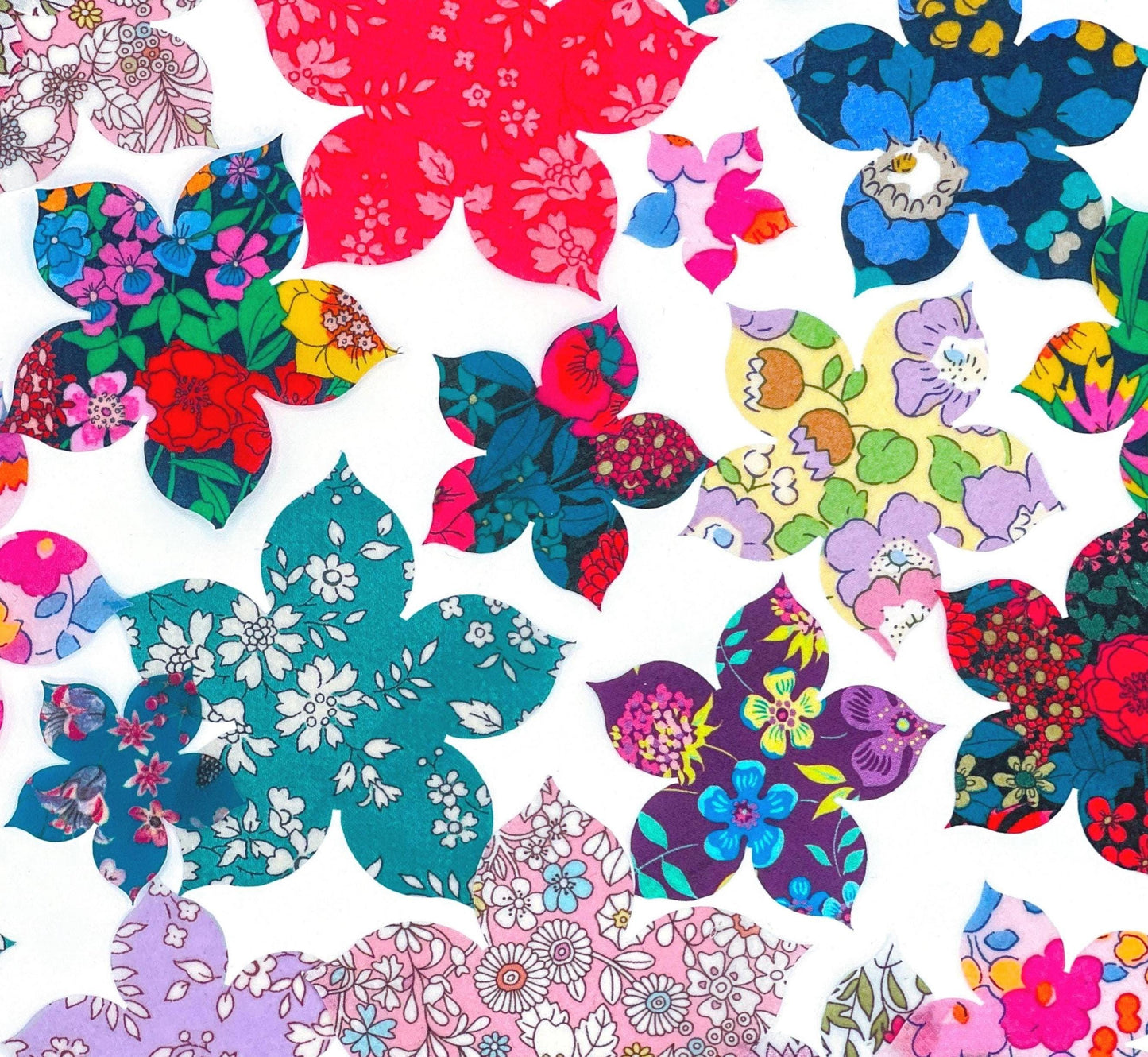 Liberty Fabric Flower Appliqués: Vintage Style Iron-On Crafts