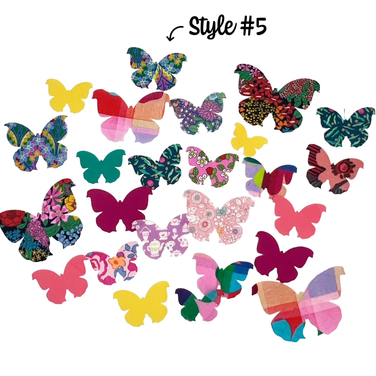 Individual Fabric Butterfly Patches: All in Liberty of London fabric, Easy No-Sew or Stitch-Able Iron On backing