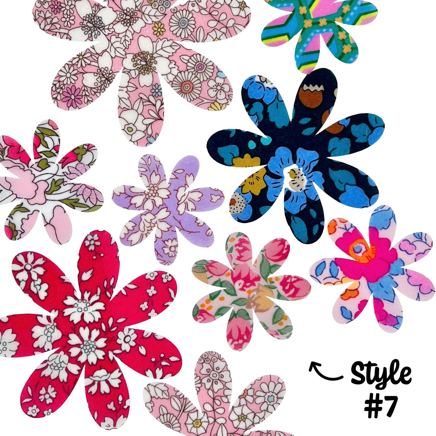 Liberty Fabric Flower Appliqués: Vintage Style Iron-On Crafts