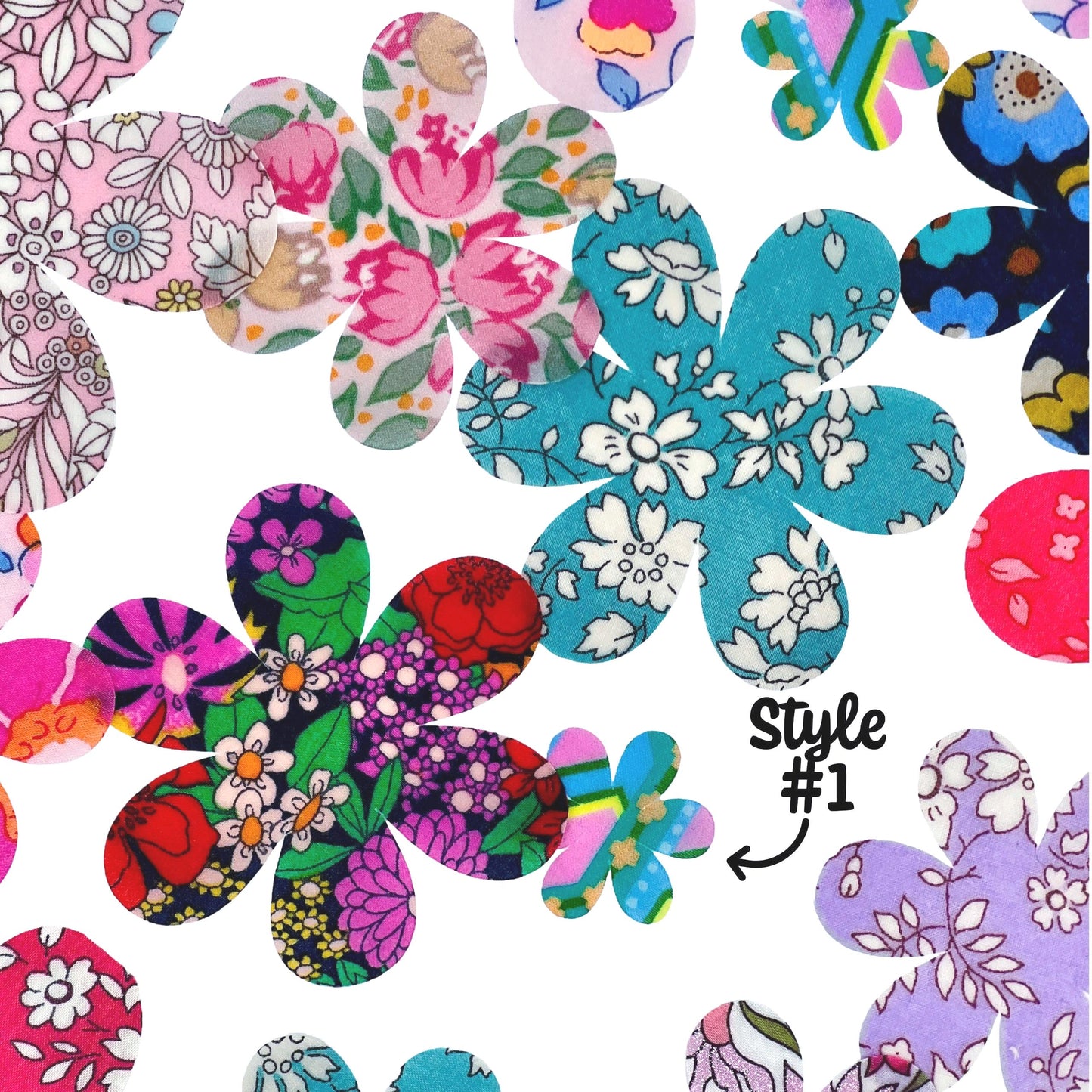 Liberty Fabric Flower Appliqués: Vintage Style Iron-On Crafts