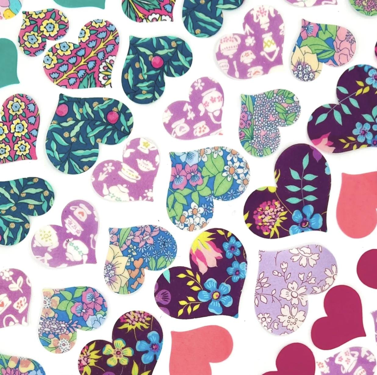 Liberty Fabric Iron On Appliques: Flower, Heart, Star, Butterfly Grab Bag