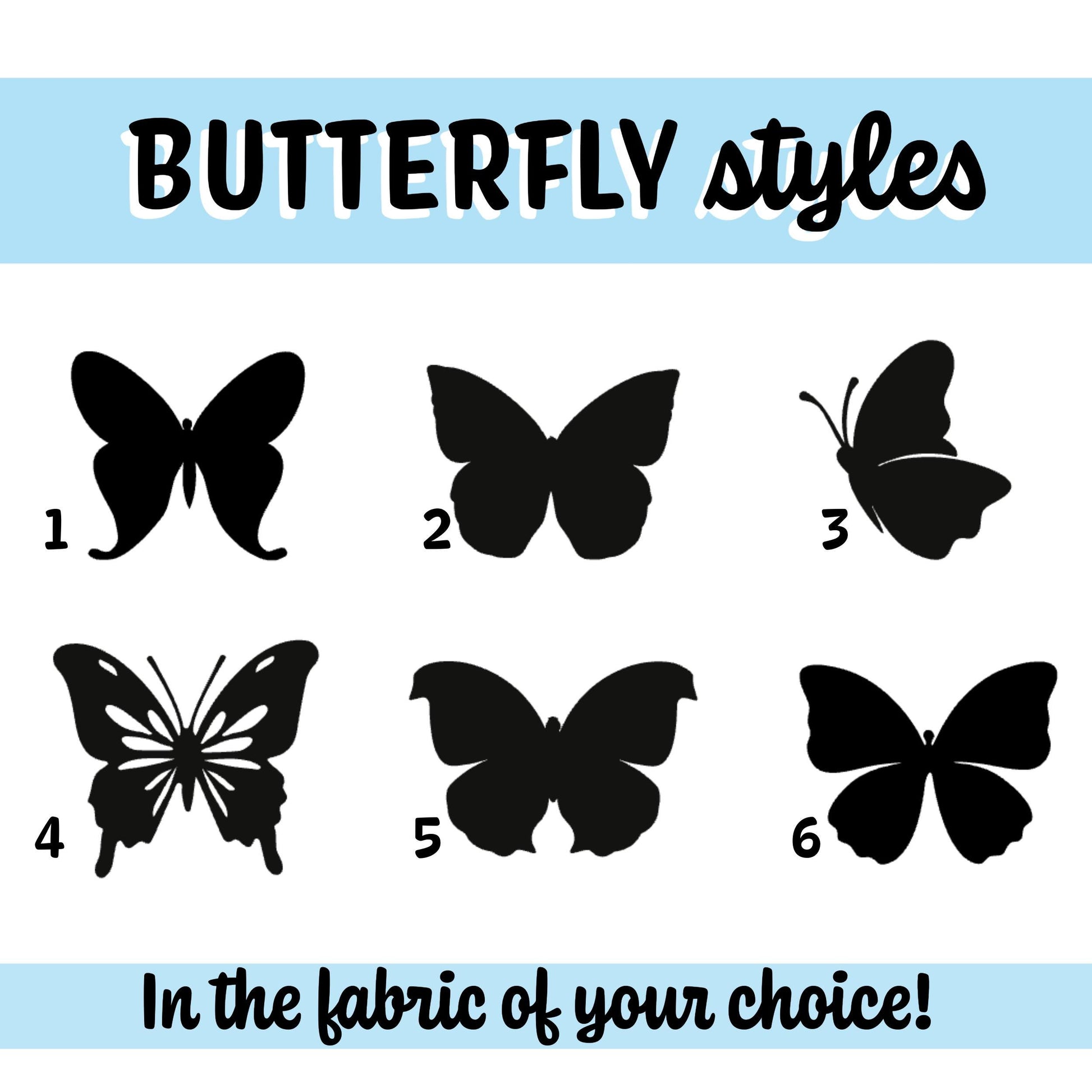 Liberty Fabric Butterfly Appliques: Iron On, 6 Styles in over 70 Liberty of London fabric options