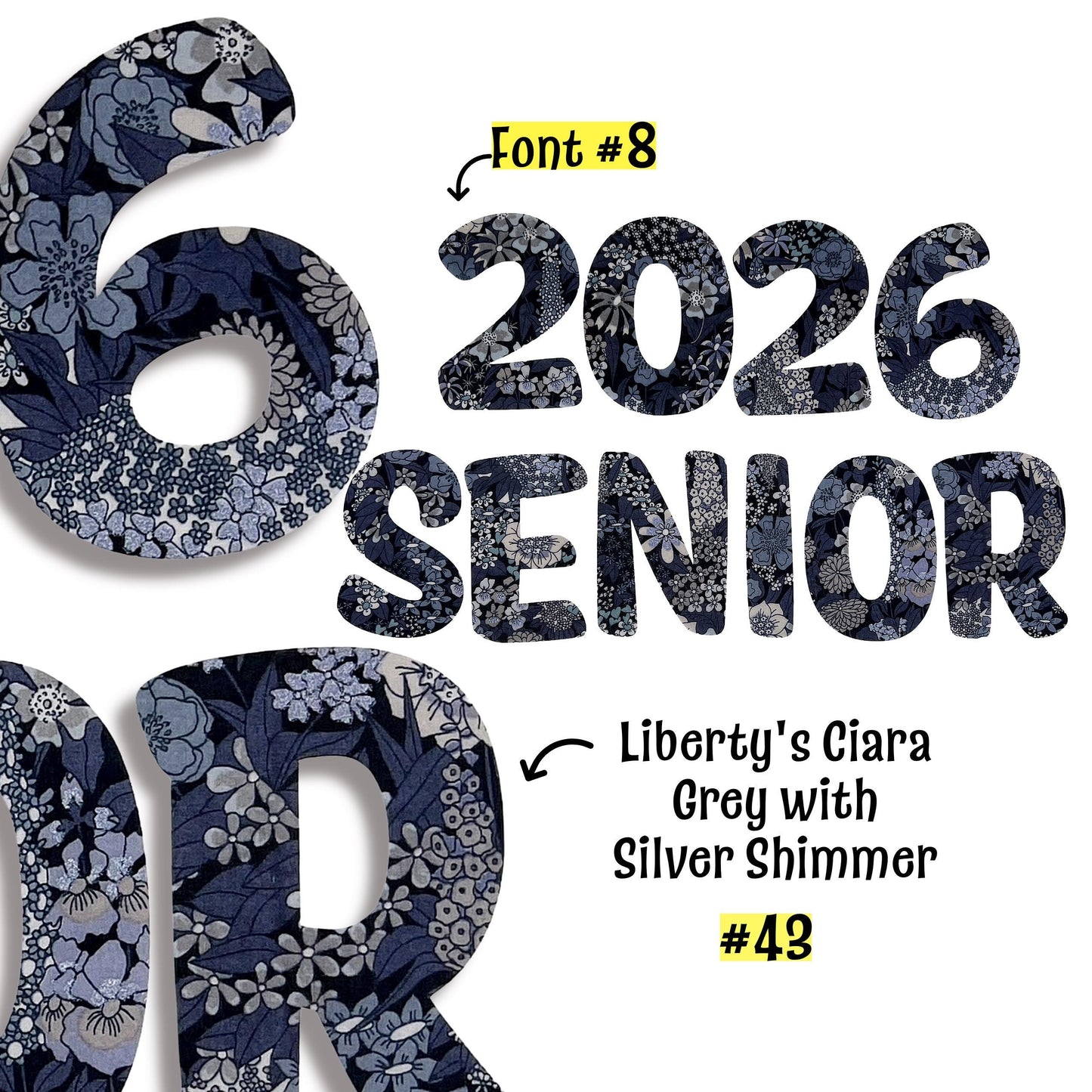 Script Iron on Name Applique, Liberty of London precut fabric names for personalizing decor, upcycling and more!