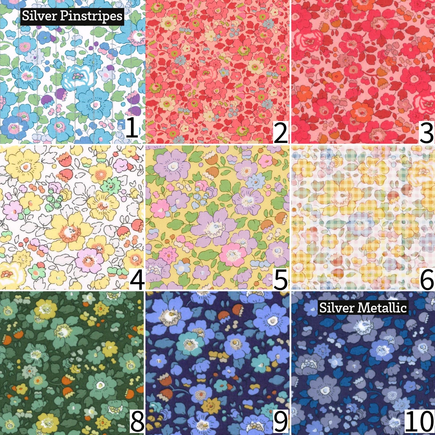Assorted Shapes, Liberty fabric Iron-On Patches for Quilting, Visible Mending, Upcycling Clothes & Decor