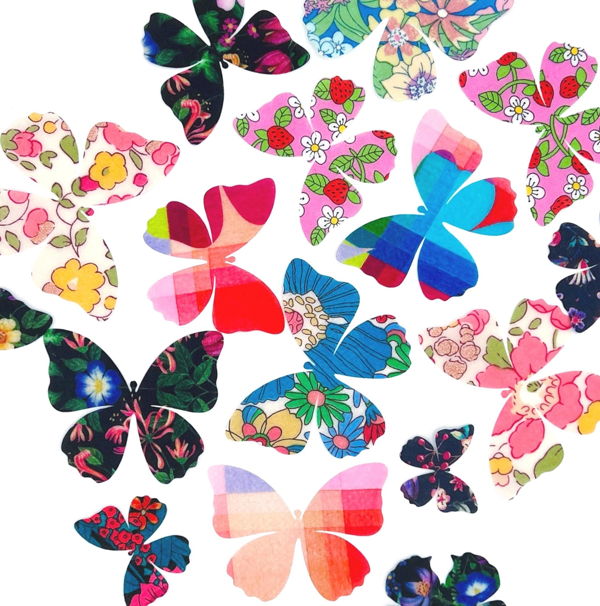 Vintage-Inspired Butterfly Appliqués for Crafts, Upcycling, Quilting, Patchwork and more! In over 70 Liberty of London fabrics