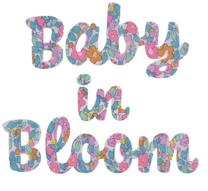 Baby Shower Onesie Decorating Station, Liberty of London Appliques, No Sew