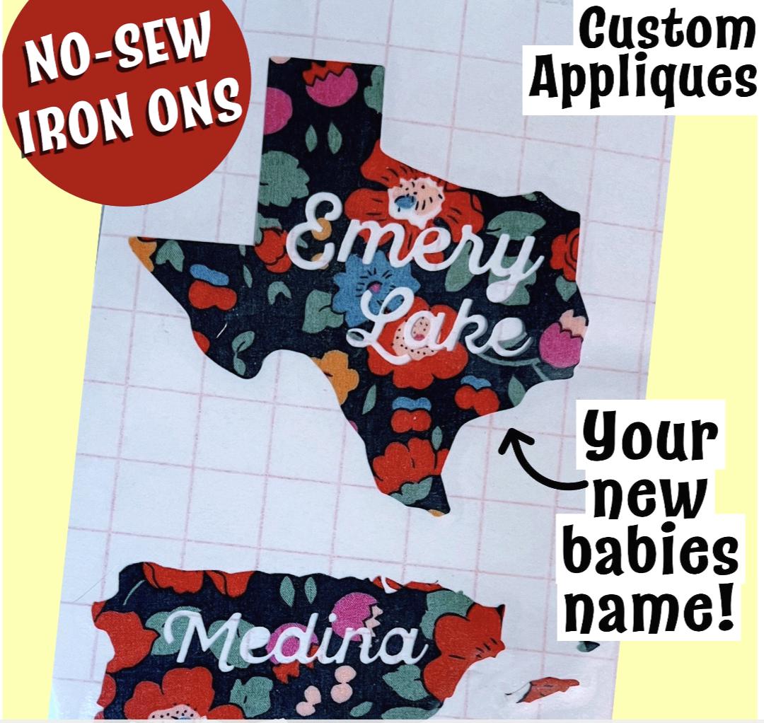 Baby Shower Onesie Decorating Station, Liberty of London Appliques, No Sew