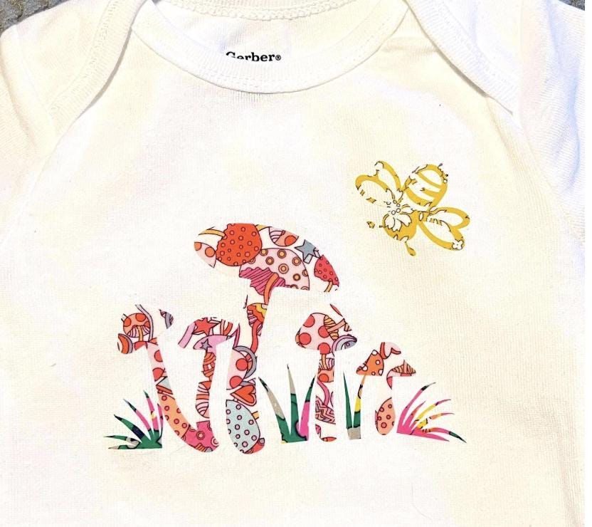 Baby Shower Onesie Decorating Station, Liberty of London Appliques, No Sew