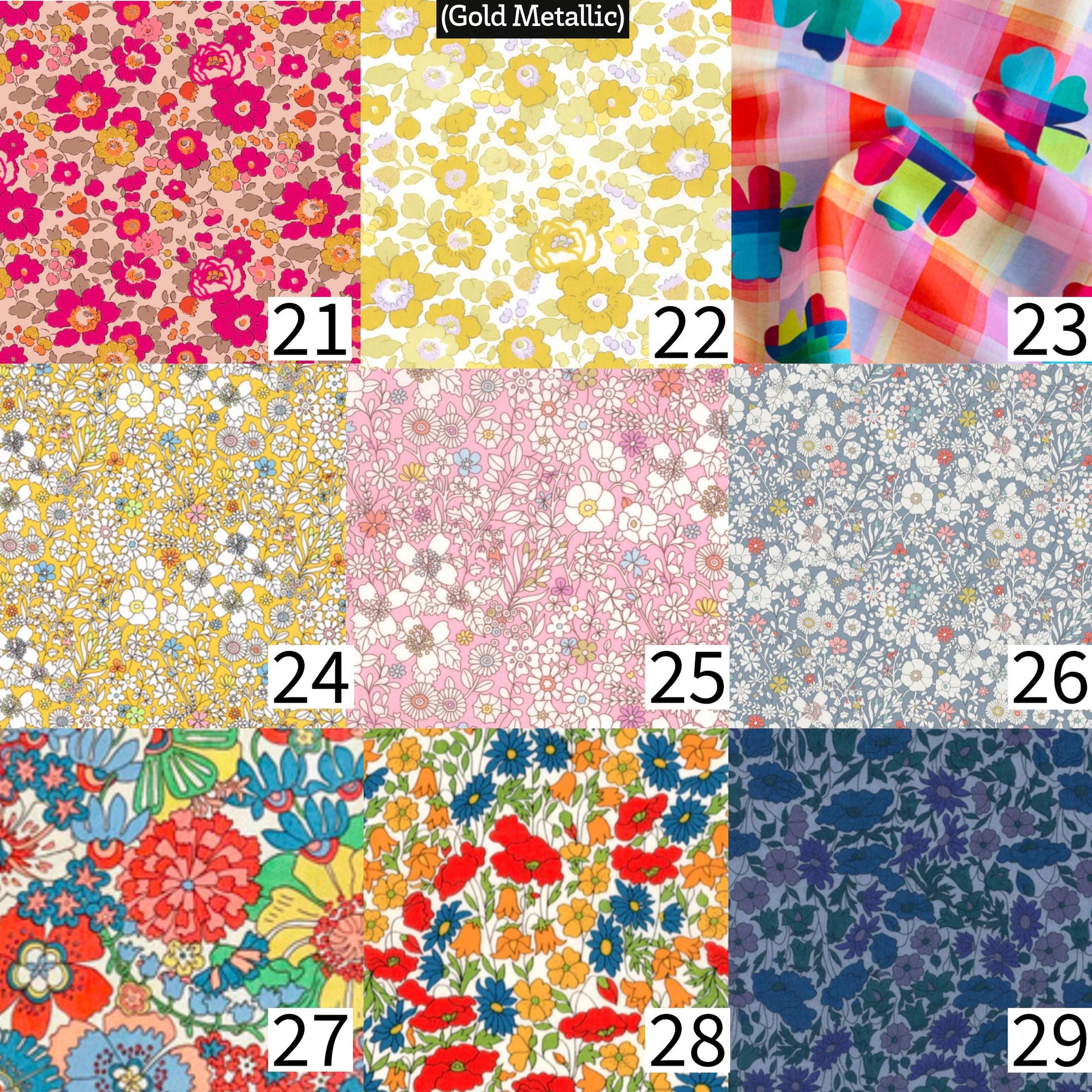 Liberty Fabric Candy Appliqués: Iron-On for Crafts, Quilting