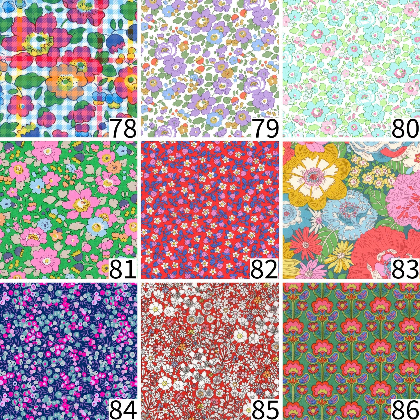 Assorted Shapes, Liberty fabric Iron-On Patches for Quilting, Visible Mending, Upcycling Clothes & Decor