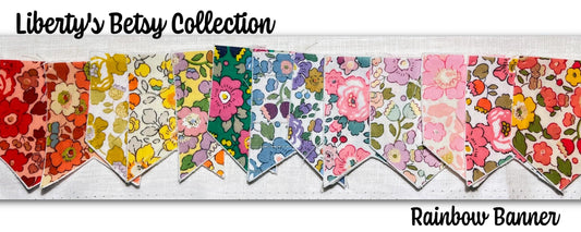 Liberty Fabric Bunting Banner: Vintage Style 3-Inch Flags