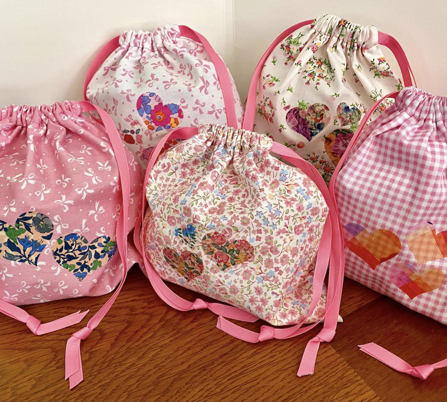 10-50 Heart Iron On Grab Bag: Liberty of London fabric Heart appliques