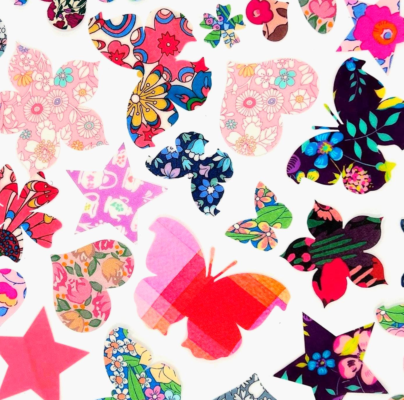 Liberty Fabric Visible Mending Patches – Iron-On Appliques for Jeans & Clothing Repair
