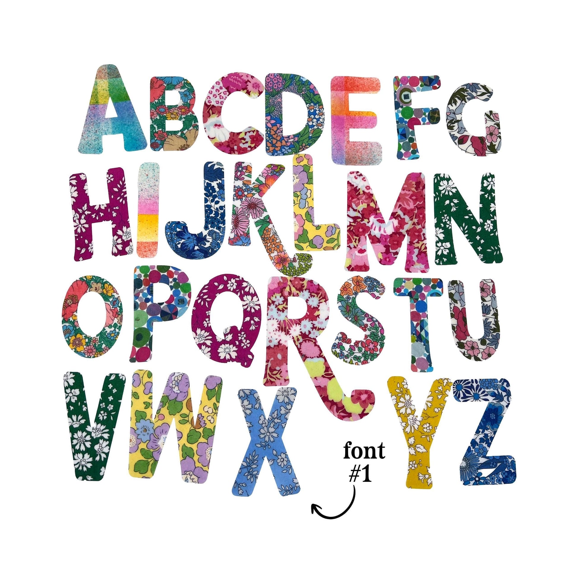 Alphabet Applique Set: Iron On set of ABCs with a Felt Backing, Soft and Colorful letters for kid's Hands-On-Play