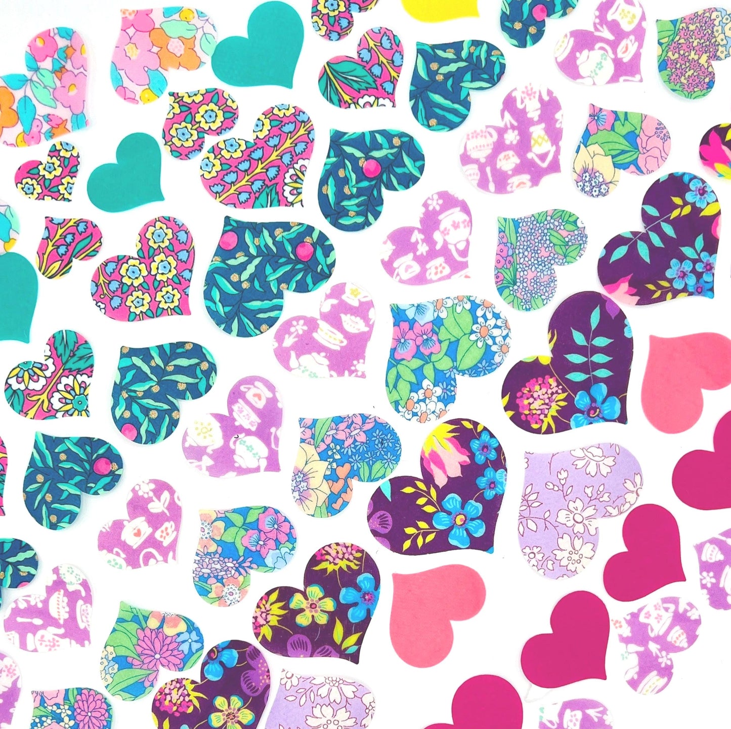 Grab Bag of Iron On Hearts- Liberty fabric heart appliques, Heart Patches for Quilting, Visible Mending, DIY Crafts, Upcycling and more!