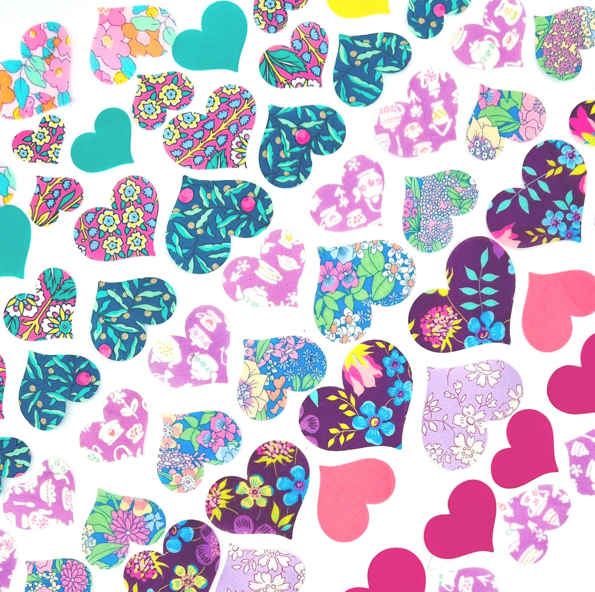 Grab Bag of Iron On Hearts- Liberty fabric heart appliques, Heart Patches for Quilting, Visible Mending, DIY Crafts, Upcycling and more!