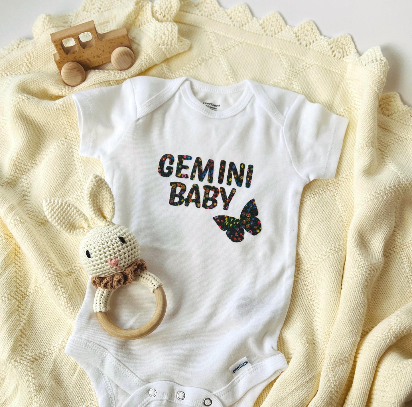 Baby Onesie & Bib Decorating Activity: Gender Neutral Shapes, Custom Baby Name Cut-Outs, Easy No-Sew Baby Shower Crafts, No craft experience
