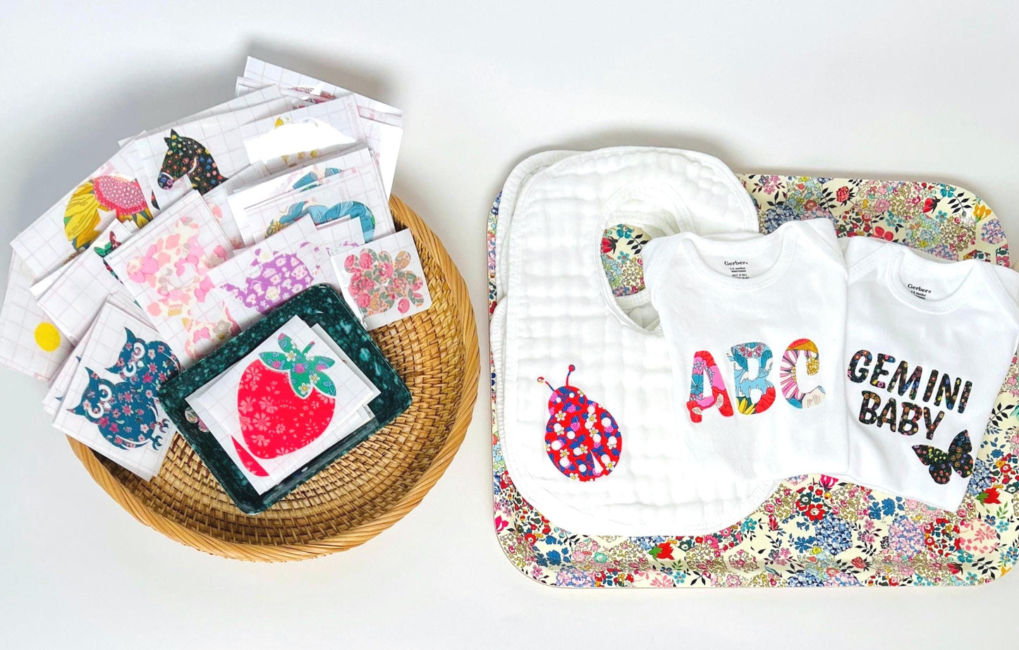 Boys Onesie Decorating Kit: Iron-On Fabric Appliqués (Liberty Tana Lawn™)