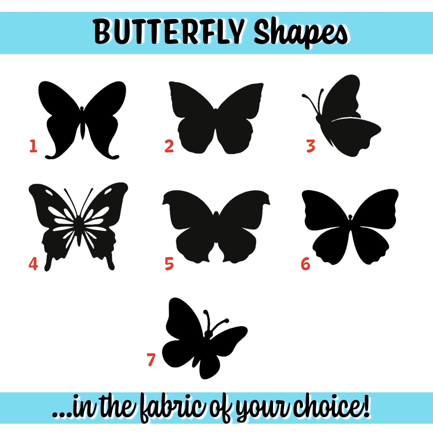 Individual Fabric Butterfly Patches: All in Liberty of London fabric, Easy No-Sew or Stitch-Able Iron On backing